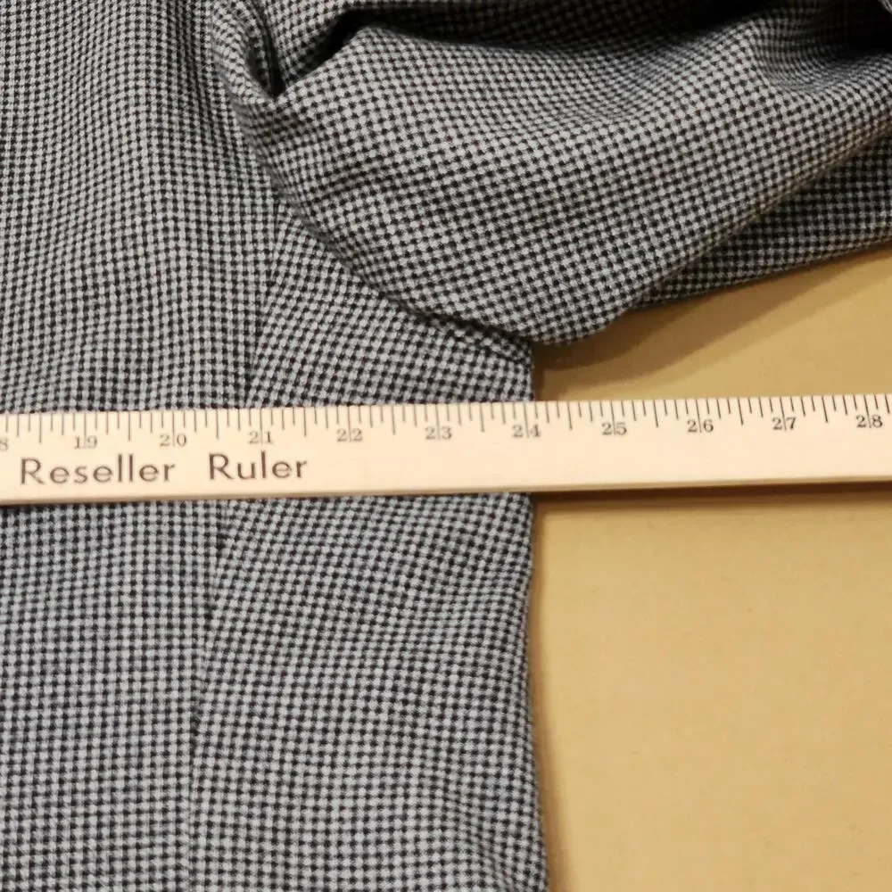 Bert Pulitzer Sport Coat Mens 46 Gray Wool Tweed Check Three Button Blazer
